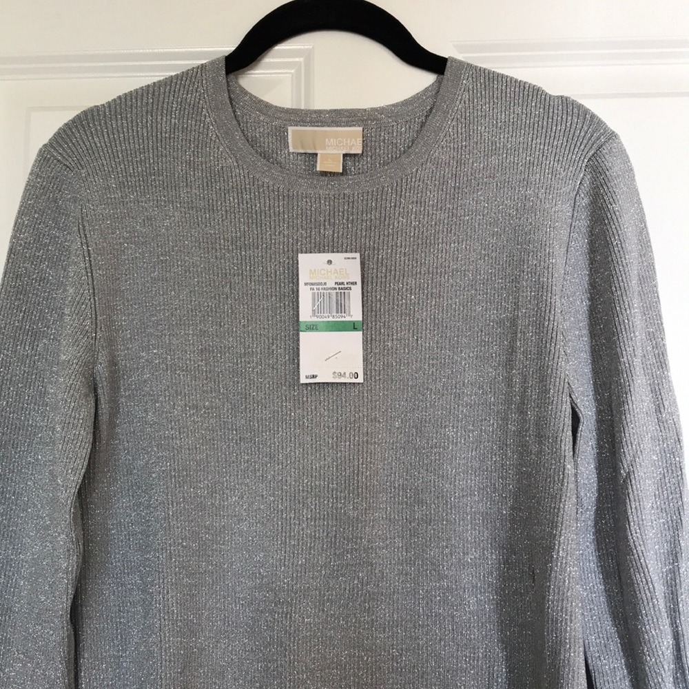 NWT Michael Kors fashion Basic pearl Hther size L